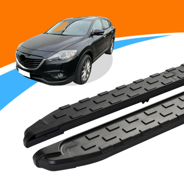 Trittbretter Mazda CX-9 ab Baujahr 01/2007-12/2015 SUPA Schwarz mit ABE