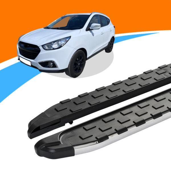 Trittbretter Hyundai iX35 ab Baujahr 08/2009-07/2015 SUPA Silber mit ABE