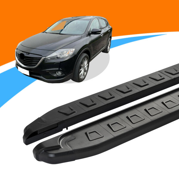 Trittbretter Mazda CX-9 ab Baujahr 01/2007-12/2015 NEWS Schwarz mit ABE