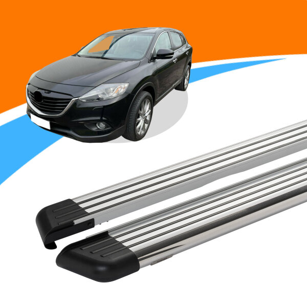 Trittbretter Mazda CX-9 ab Baujahr 01/2007-12/2015 PEGA Silber mit ABE