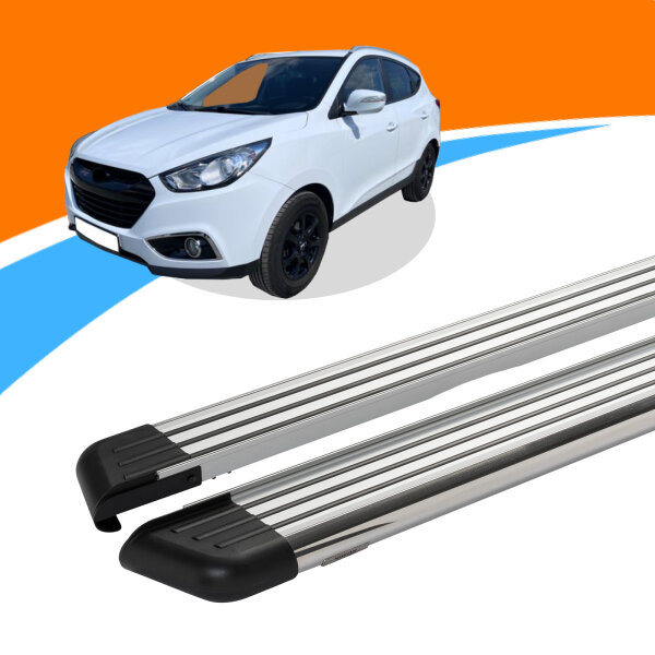 Trittbretter Hyundai iX35 ab Baujahr 08/2009-07/2015 PEGA Silber mit ABE